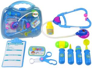Zestaw lekarski w walizce. Wydawca: Leantoys. Multiszop.pl Opakowanie Zestaw lekarski w walizce