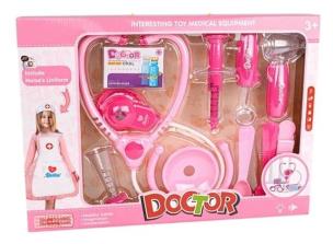 Opakowanie Zestaw lekarza z fartuchem 12el różowy