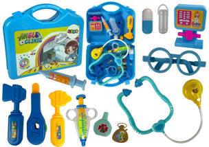 Zestaw małego lekarza niebieski. Wydawca: Leantoys. Multiszop.pl Opakowanie Zestaw małego lekarza niebieski