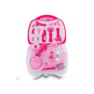 Opakowanie Zestaw małego lekarza w walizce różowy 14el