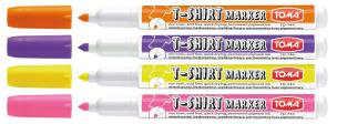 Zestaw markerów do T-shirtów 4 kolory. Wydawca: TOMA. Multiszop.pl Opakowanie Zestaw markerów do T-shirtów 4 kolory
