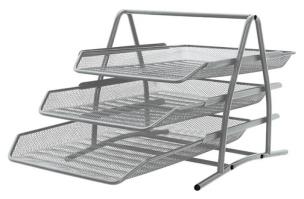 Opakowanie Zestaw na biurko Q-CONNECT Office Set, metalowy, 3 szufladki, srebrny