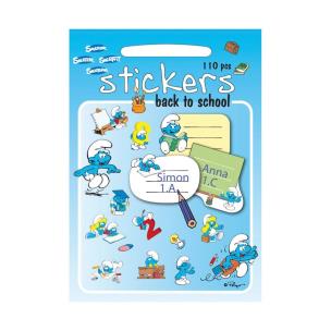 Zestaw Naklejek 110 szt Szkoła SMERFY. Wydawca: Barbo Toys. Multiszop.pl Opakowanie Zestaw Naklejek 110 szt Szkoła SMERFY