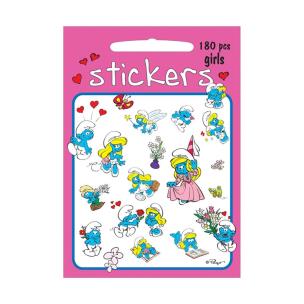 Zestaw Naklejek 180 szt Girls SMERFY. Wydawca: Barbo Toys. Multiszop.pl Opakowanie Zestaw Naklejek 180 szt Girls SMERFY