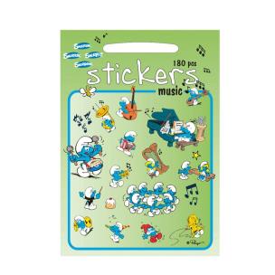 Zestaw Naklejek 180 szt Muzyka SMERFY. Wydawca: Barbo Toys. Multiszop.pl Opakowanie Zestaw Naklejek 180 szt Muzyka SMERFY