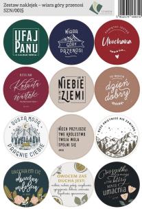 Opakowanie Zestaw naklejek - wiara góry przenosi