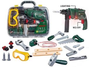 Opakowanie Zestaw narzędzi z wiertarką na baterie w walizce