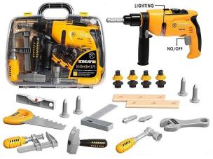 Opakowanie Zestaw narzędzi z wiertarką na baterie w walizce