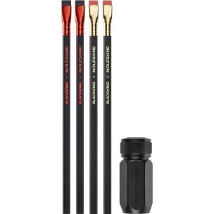 Zestaw ołówków i temperówki Blackwing x Moleskine. Wydawca: Moleskine. Multiszop.pl Opakowanie Zestaw ołówków i temperówki Blackwing x Moleskine