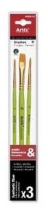 Opakowanie Zestaw pędzli syntetycznych miękkich 3szt