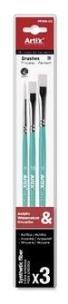 Opakowanie Zestaw pędzli syntetycznych miękkich 3szt