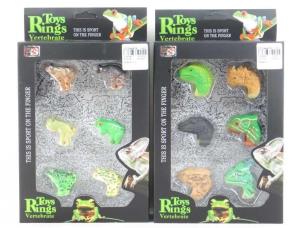 Opakowanie Zestaw pierścionków zwierzęta 6szt. mix