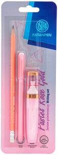 Opakowanie Zestaw piśmienniczy pastelowy Astrapen Rose Gold 3 elementy