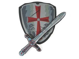 Opakowanie Zestaw rycerski, piankowy, tarcza i miecz 65x33cm