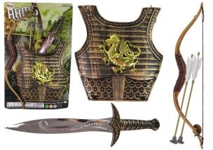 Opakowanie Zestaw rycerza zbroja, łuk, miecz