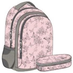 Opakowanie Zestaw Stright Plecak + saszetka Motyle vintage