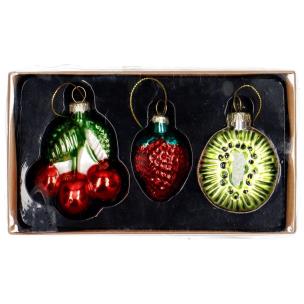 Opakowanie Zestaw szklanych zawieszek kraft z przykrywką 3szt