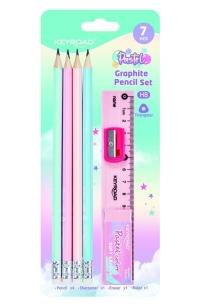 Opakowanie Zestaw szkolny pastel 7 elementów