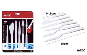 Opakowanie Zestaw szpachelki malarskie plastikowe 6szt