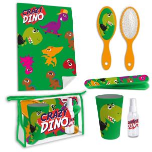 Zestaw toaletowy Crazy Dino 6 elementów KL10698. Wydawca: Kids Euroswan. Multiszop.pl Opakowanie Zestaw toaletowy Crazy Dino 6 elementów KL10698