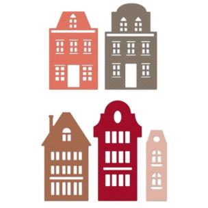 Zestaw wykrojników - Domki 5szt. Wydawca: Dalprint. Multiszop.pl Opakowanie Zestaw wykrojników - Domki 5szt