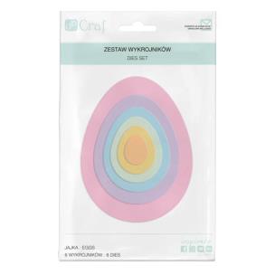 Zestaw wykrojników Jajka 6 szt.. Wydawca: DP CRAFT. Multiszop.pl Opakowanie Zestaw wykrojników Jajka 6 szt.