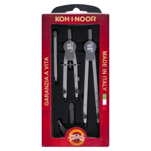 Zestaw z cyrklem 5 elementów. Wydawca: Koh-I-Noor. Multiszop.pl Opakowanie Zestaw z cyrklem 5 elementów