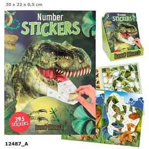 Opakowanie Zestaw z naklejkami Number Stickers Dino World 12487A