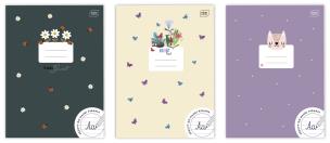 Opakowanie Zeszyt A4 32 k. 3-linie kolorowe UV Girls, Interdruk