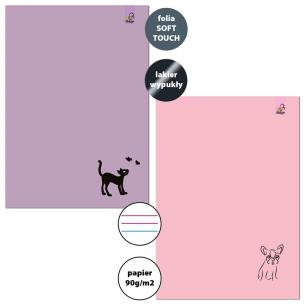 Opakowanie Zeszyt A4/32K 3-linie kolor 90g Animal S2 (5szt)