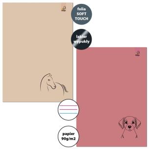 Opakowanie Zeszyt A4/32K 3-linie kolor 90g Animal S3 (5szt)