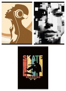 Opakowanie Zeszyt A4/60K kratka mix (3szt)