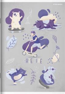 Opakowanie Zeszyt A5/16K linia Free&Wild (20szt)