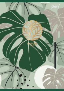 Opakowanie Zeszyt A5 60K krata TROPICAL LEAVES PAKIET 10 SZTUK
