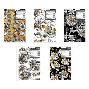 Opakowanie Zeszyt A5/80K linia Flowers Gold brokat (10szt)