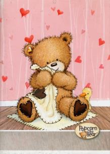 Opakowanie Zeszyt A5 Popcorn The Bear w kratkę 80 kartek