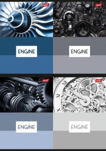 Opakowanie Zeszyt A5 w kratkę 60 kartek Engine 10 sztuk mix
