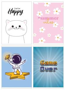 Opakowanie Zeszyt GIMBOO A5 w kratkę 16 kartek mix