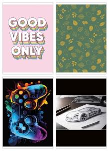 Opakowanie Zeszyt GIMBOO A5 w kratkę 60 kartek mix