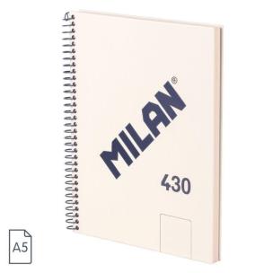 Opakowanie Zeszyt na spirali A5/80K gładki 1918 beżowy MILAN