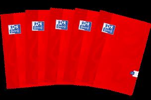 Opakowanie ZESZYT OXFORD ESSE A4 60K 90G KR MA CZERWONY kratka z marginesem PAKIET 5 SZTUK