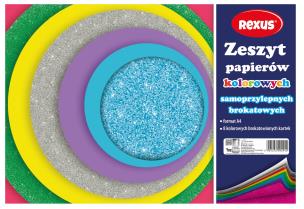 Opakowanie Zeszyt papierów kolor. samoprzylep. brokat A4/8K