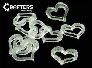 Opakowanie Żetony akryl satynowe serce 10szt.