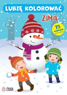 Zima. Lubię kolorować. Autor: Monika Majewska. Multiszop.pl Okładka książki Zima. Lubię kolorować