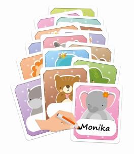 Opakowanie Znaczki do szatni + klej - Zwierzaczki 03 30szt