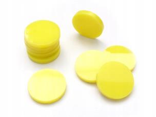 Znaczniki akryl żółte koło 22x3 10szt. Wydawca: Crafters. Multiszop.pl Opakowanie Znaczniki akryl żółte koło 22x3 10szt