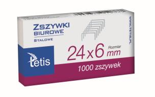 Opakowanie Zszywki biurowe 24/6 1000szt. GZ101-A