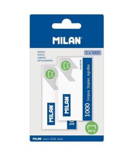 Opakowanie Zszywki metalowe 24/6 1000szt. 2 op. MILAN