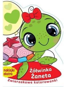 Okładka książki Zwierzakowe kolorowanki. Żółwinka Żaneta