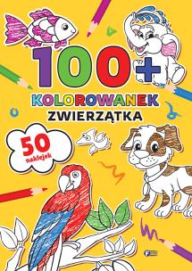 Zwierzątka. 100+ kolorowanek. Autor: Opracowanie zbiorowe. Multiszop.pl Okładka książki Zwierzątka. 100+ kolorowanek